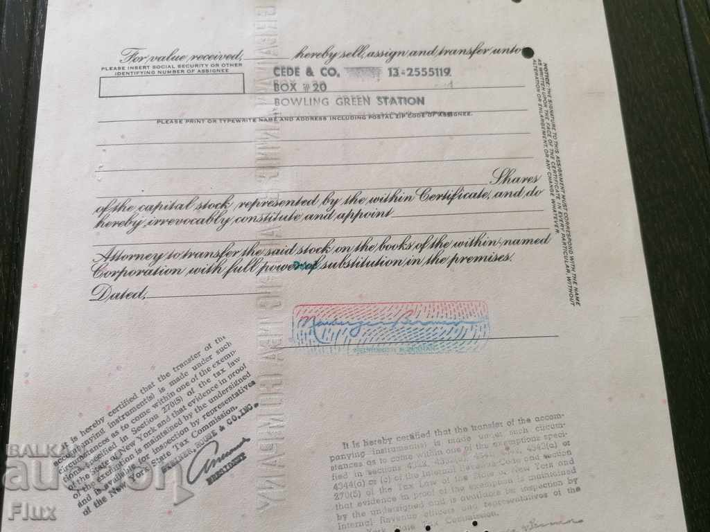 Share certificate The Great Atlantic & Pacific | 1973 - 7