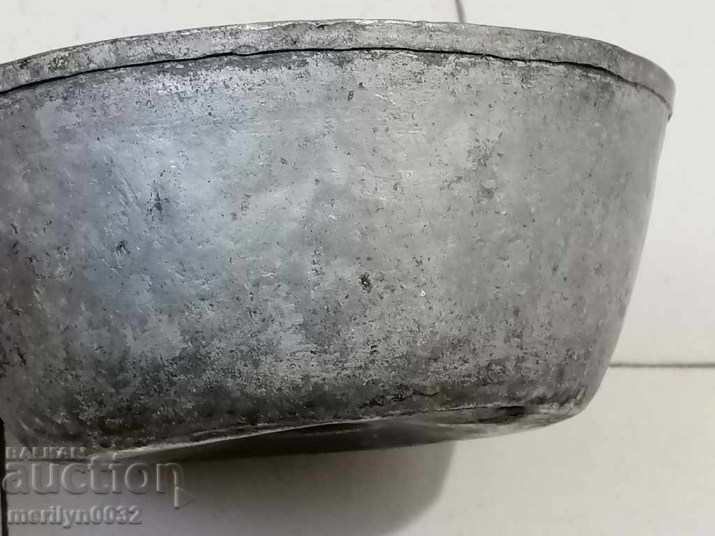 Auction  Old tinned bowl sahan panica tas copper vessel copper