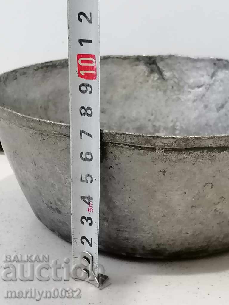 Delivery of Old tinned bowl sahan panica tas copper vessel copper