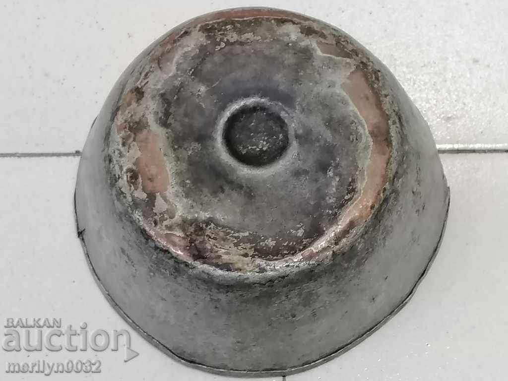 Old tinned bowl sahan panica tas copper vessel copper - 5