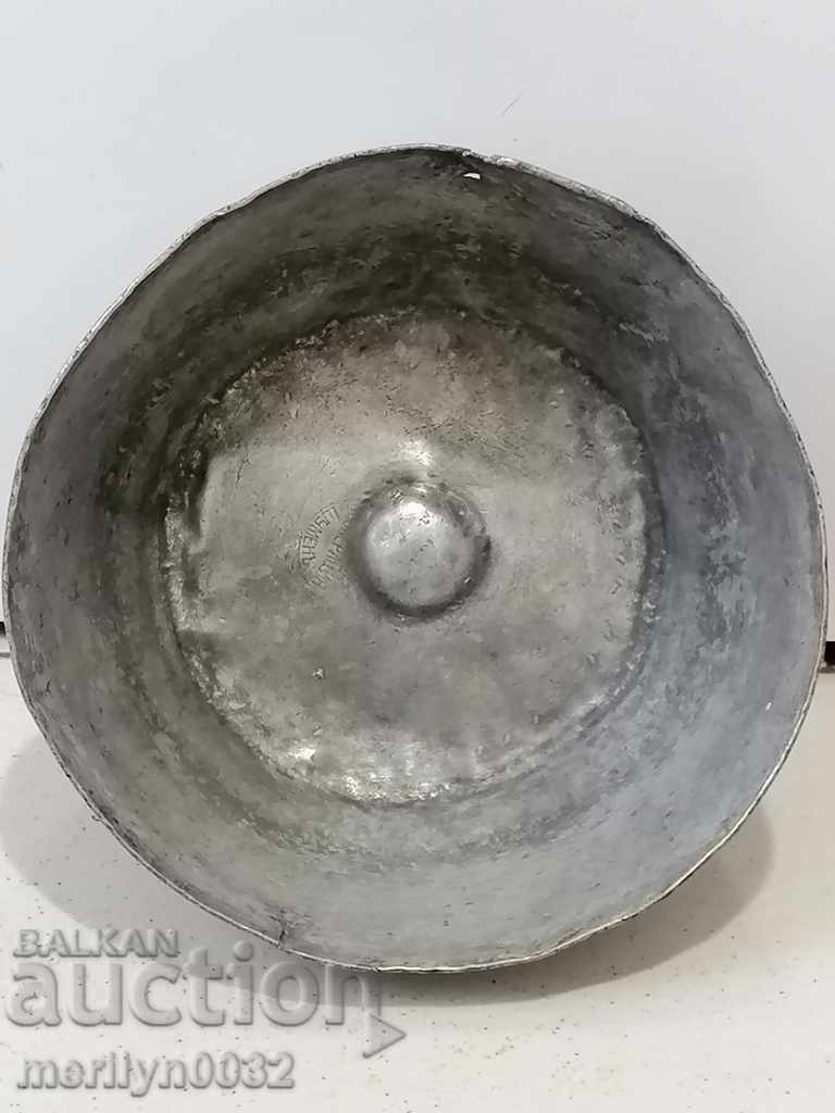 Old tinned bowl sahan panica tas copper vessel copper - 7