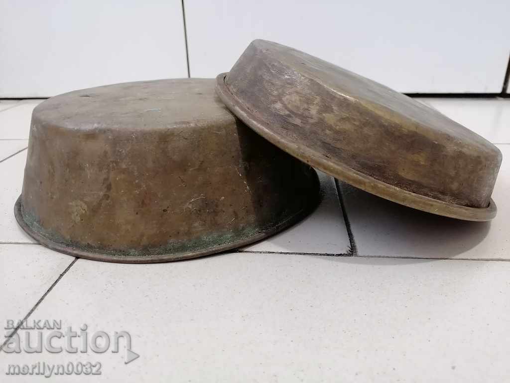 Brass weights for old scale, a pair, scale weight, balance - 6