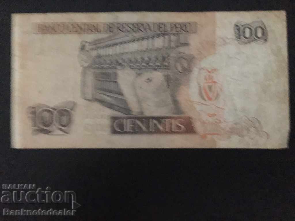 Peru 100 Intis 1987 Pick 133 Ref 9206 with price 1.00 BGN | € 0.51 Peru 100 Intis 1987 Pick 133 Ref 9206 with price 1.00 BGN | € 0.51