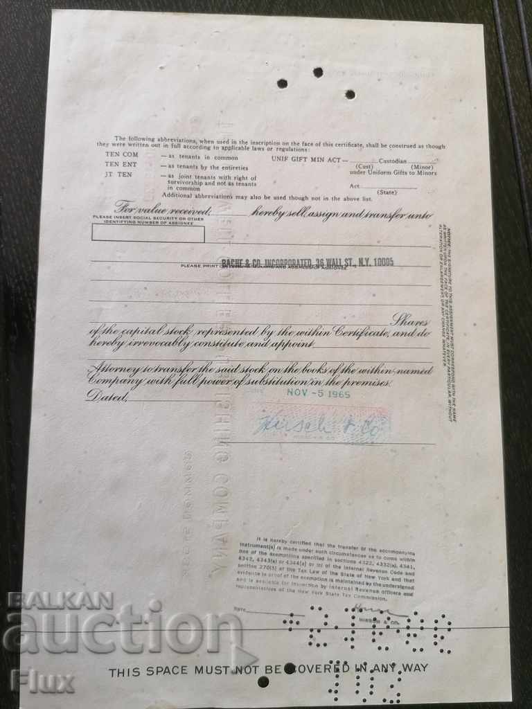 Share certificate The Crowell-Collier Company | 1965 - 5 Share certificate The Crowell-Collier Company | 1965 - 5