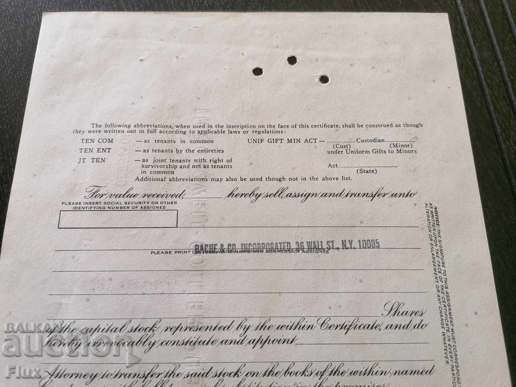 Share certificate The Crowell-Collier Company | 1965 - 6 Share certificate The Crowell-Collier Company | 1965 - 6