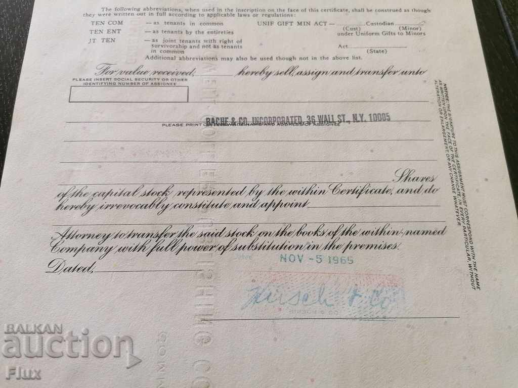 Share certificate The Crowell-Collier Company | 1965 - 7 Share certificate The Crowell-Collier Company | 1965 - 7