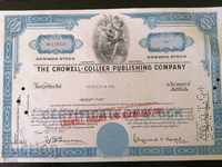 Сертификат за акции | The Crowell-Collier Company | 1965г.