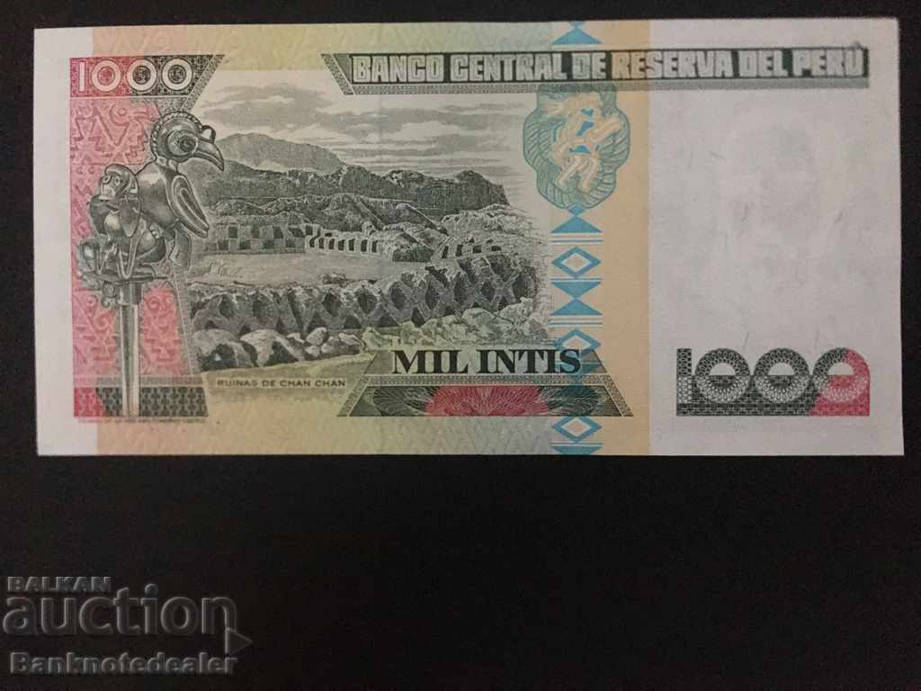 Peru 1000 Intis 1988 Pick 136 Ref 8680 with price 1.00 BGN | € 0.51 Peru 1000 Intis 1988 Pick 136 Ref 8680 with price 1.00 BGN | € 0.51