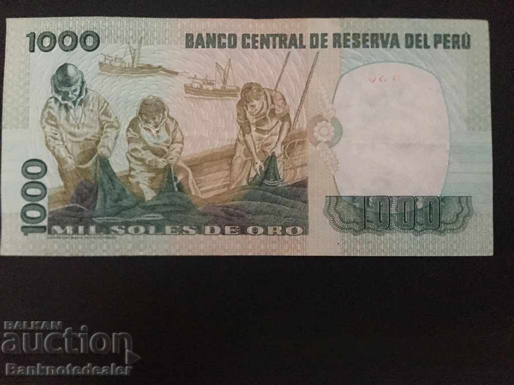 Peru 1000 Intis 1981 Pick 122 Ref 8597 with price 5.00 BGN | € 2.56 Peru 1000 Intis 1981 Pick 122 Ref 8597 with price 5.00 BGN | € 2.56