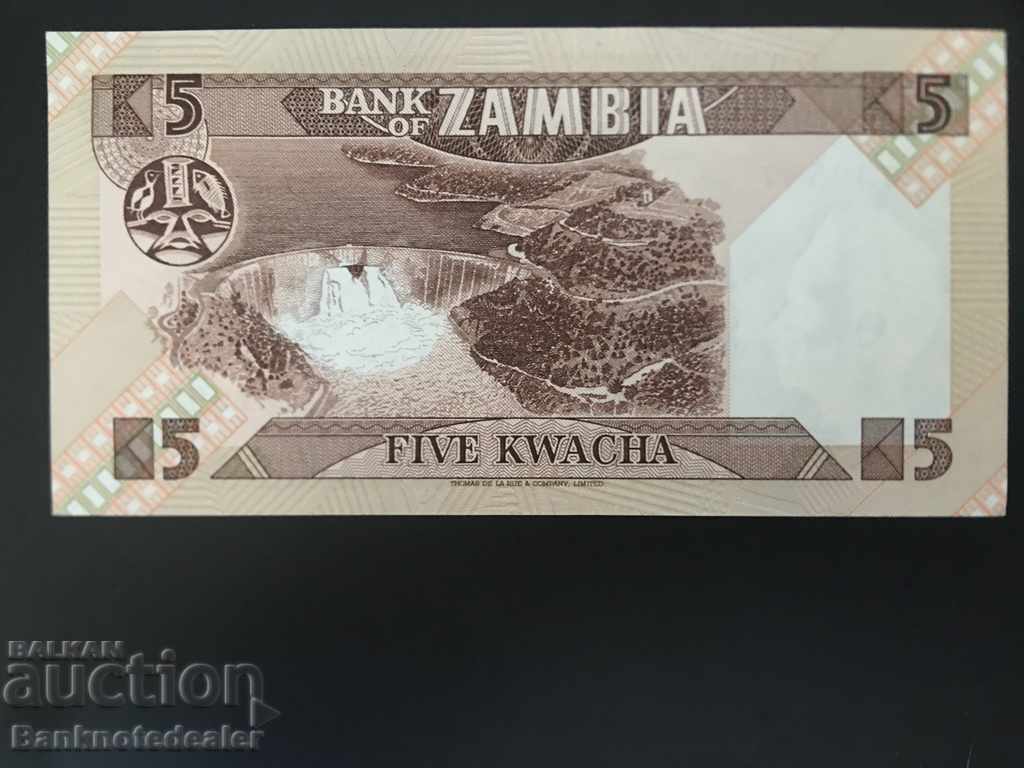 Zambia 5 Kwacha 1980-88 Pick 25c Ref 9587 Unc with price 1.50 BGN | € 0.77 Zambia 5 Kwacha 1980-88 Pick 25c Ref 9587 Unc with price 1.50 BGN | € 0.77