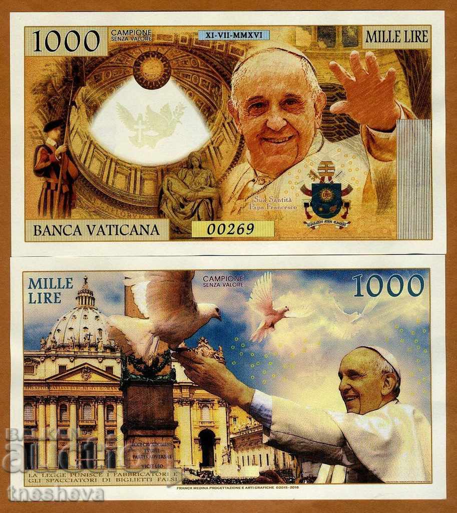 Ватикана, 1000 лири, 2018