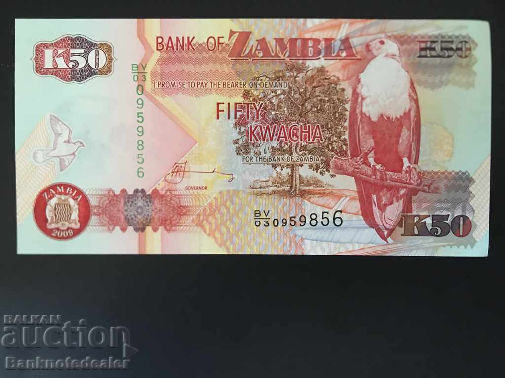 Zambia 50 Kwacha 2009 Pick 37c Ref 9856 Unc