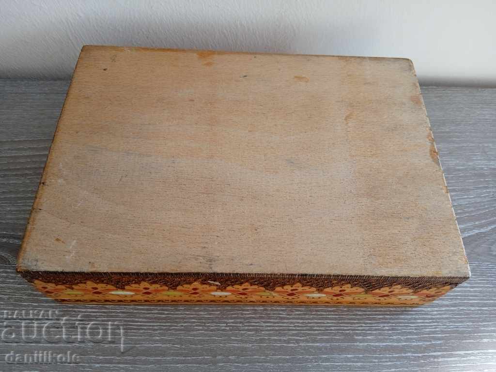 * $ * Y * $ * BEAUTIFUL WOODEN BOX PYROGRAPHED - COAT OF ARMS * $ * Y * $ * - 5 * $ * Y * $ * BEAUTIFUL WOODEN BOX PYROGRAPHED - COAT OF ARMS * $ * Y * $ * - 5