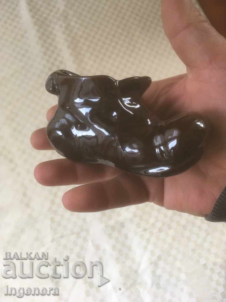 CERAMICĂ DE TROIAN DIN ANII '70 SUVENIR PANTOF GLAZURAT