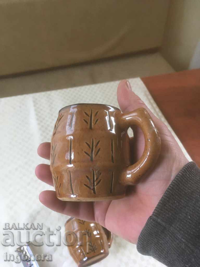 TROYAN CERAMICS FROM THE 70'S GLASS GLUES-4 PCS - 5 TROYAN CERAMICS FROM THE 70'S GLASS GLUES-4 PCS - 5