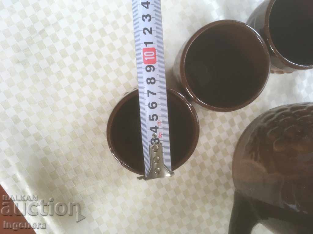 TROYAN CERAMICS FROM THE 70'S JUGS GLASS SERVICE GLASS - 7 TROYAN CERAMICS FROM THE 70'S JUGS GLASS SERVICE GLASS - 7