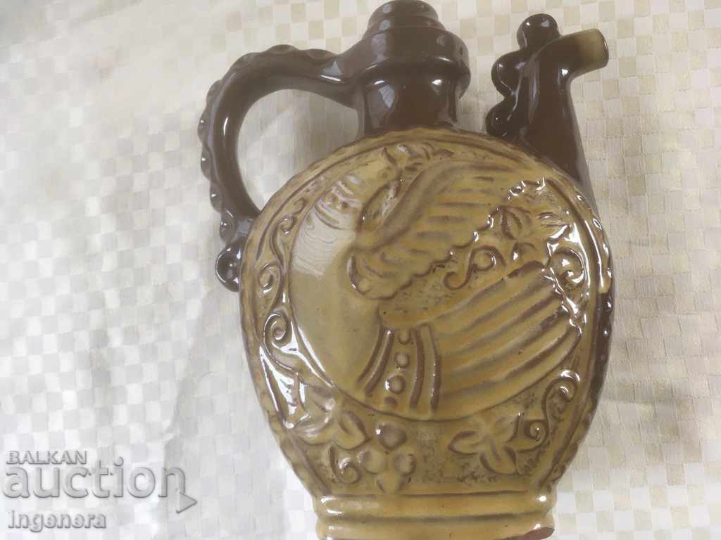 CERAMICĂ DE TROIAN DIN ANII '70, ULCIOARE PENTRU OȚET, CANĂ, PLOSCĂ - 5