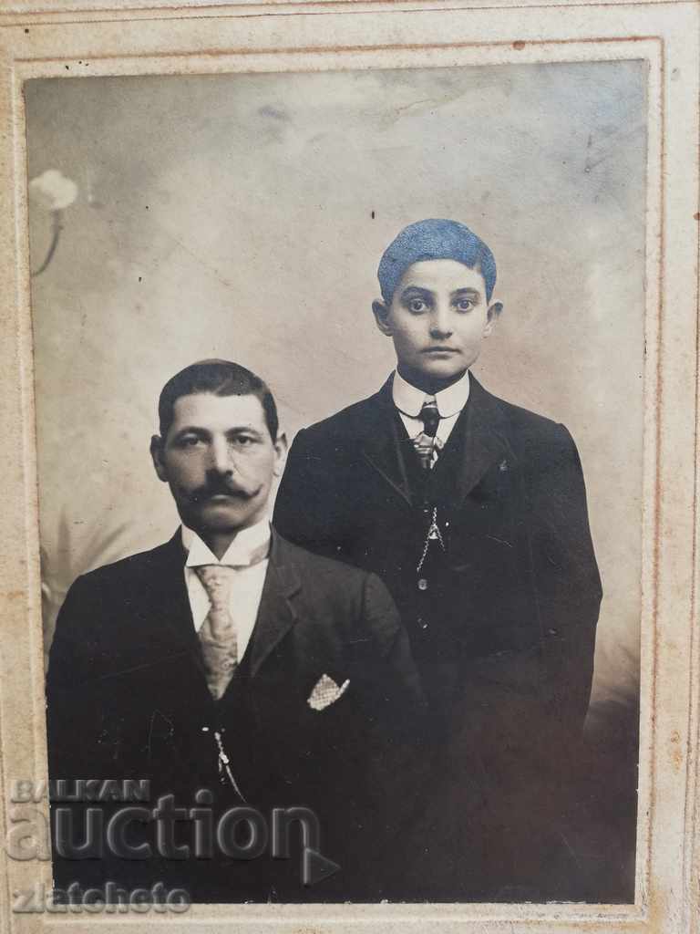 Fotografie veche din carton - emigrant bulgar America