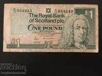 Scotland Royal Bank 1 Pound 1990 Pick 351e Ref 4243