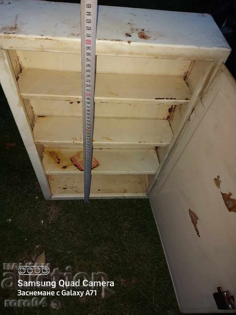 Auction OLD MEDICAL METAL CABINET Auction OLD MEDICAL METAL CABINET