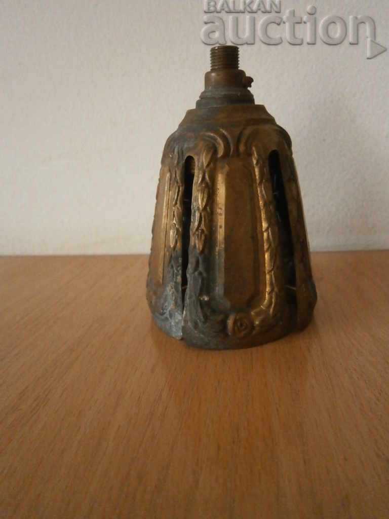 старинна бронзова лампа фасунга лале