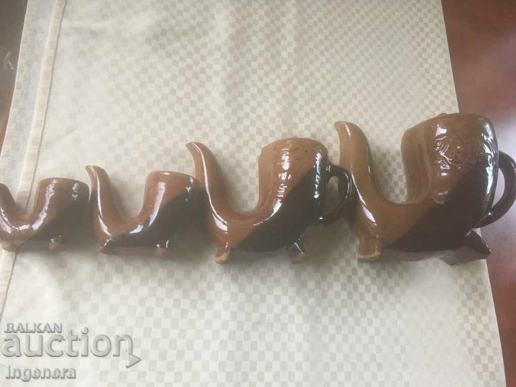 TROYAN CERAMICS FROM THE 70'S FOR COLLECTION - 5 TROYAN CERAMICS FROM THE 70'S FOR COLLECTION - 5