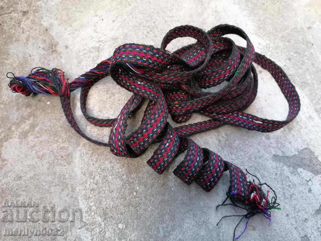 Old hand-woven belt sash belt costume with a length of 4.50 m