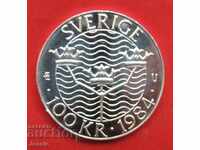 100 de coroane Suedia 1984 MINT argint