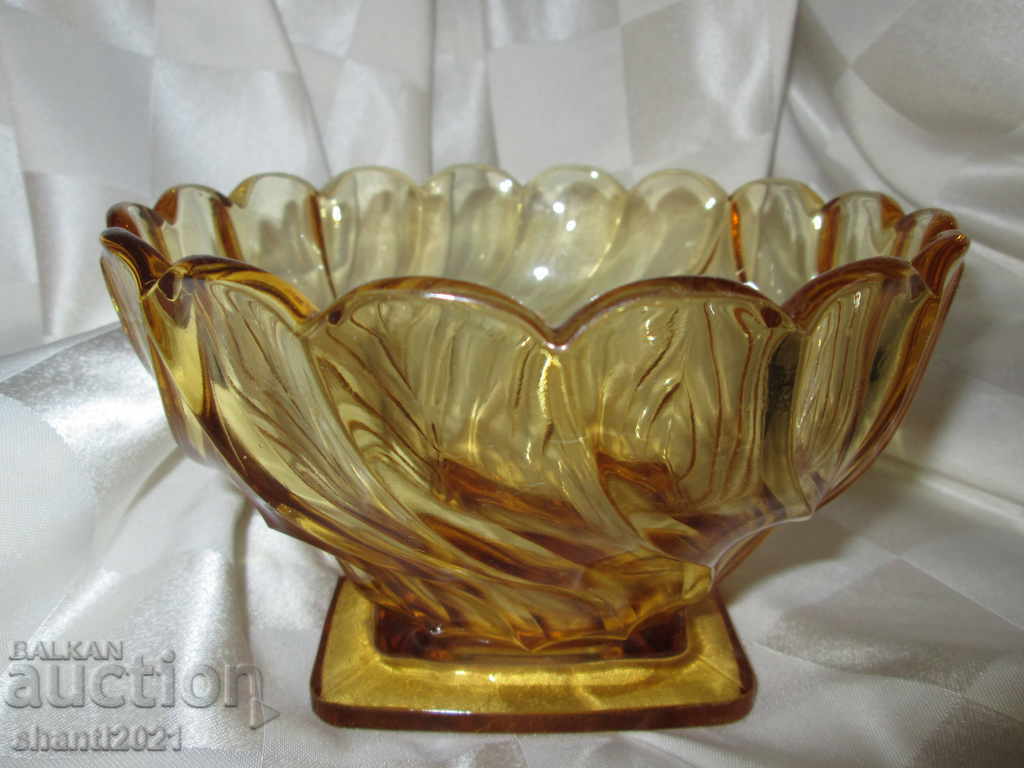Crystal bowl for candies, fruit bowl, Art Nouveau