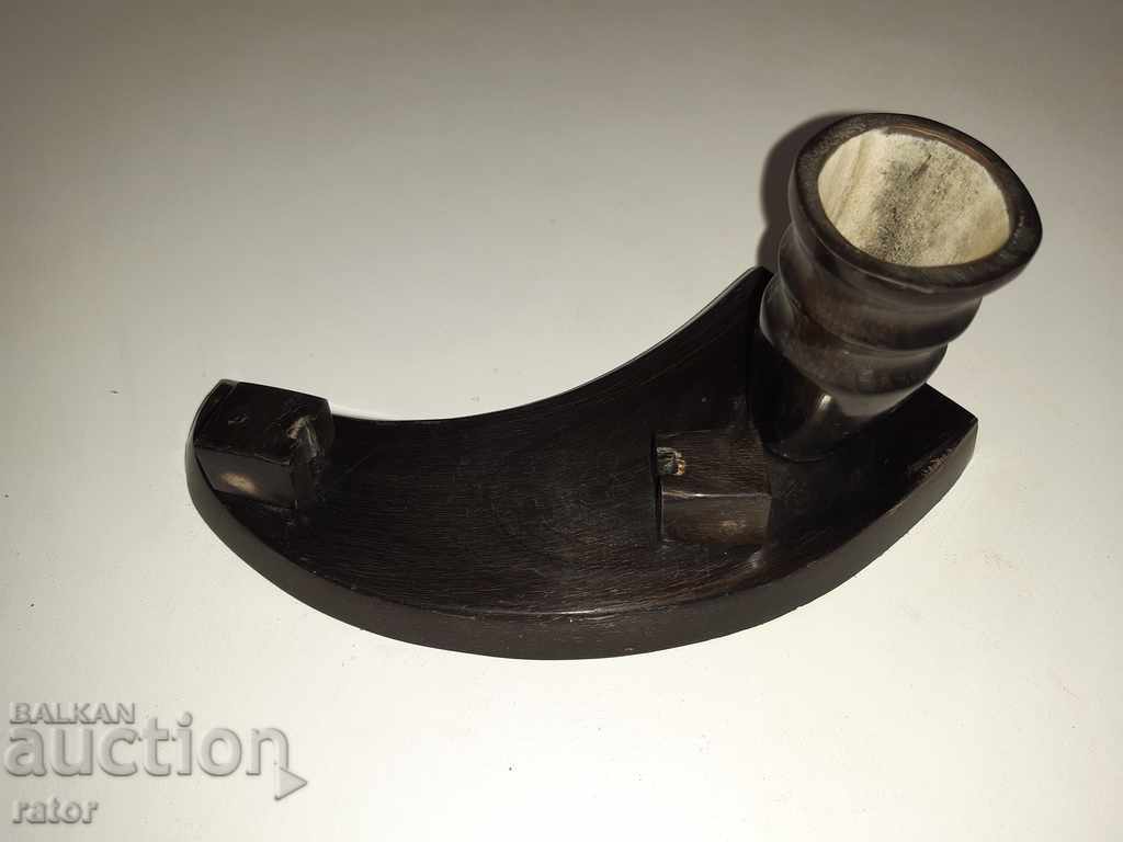 Auction  Old horn figure - vase, photo stand, soc