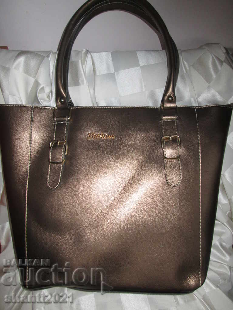New women's bag, golden color