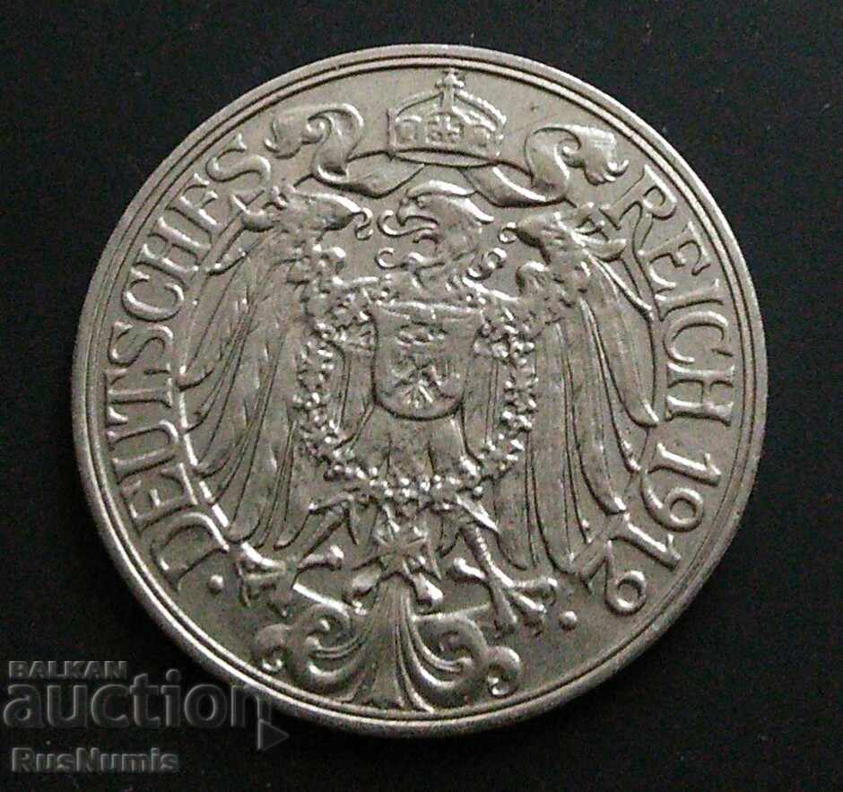 Germany. 25 pfennig 1912 (A). with price 28.00 BGN | € 14.32 Germany. 25 pfennig 1912 (A). with price 28.00 BGN | € 14.32