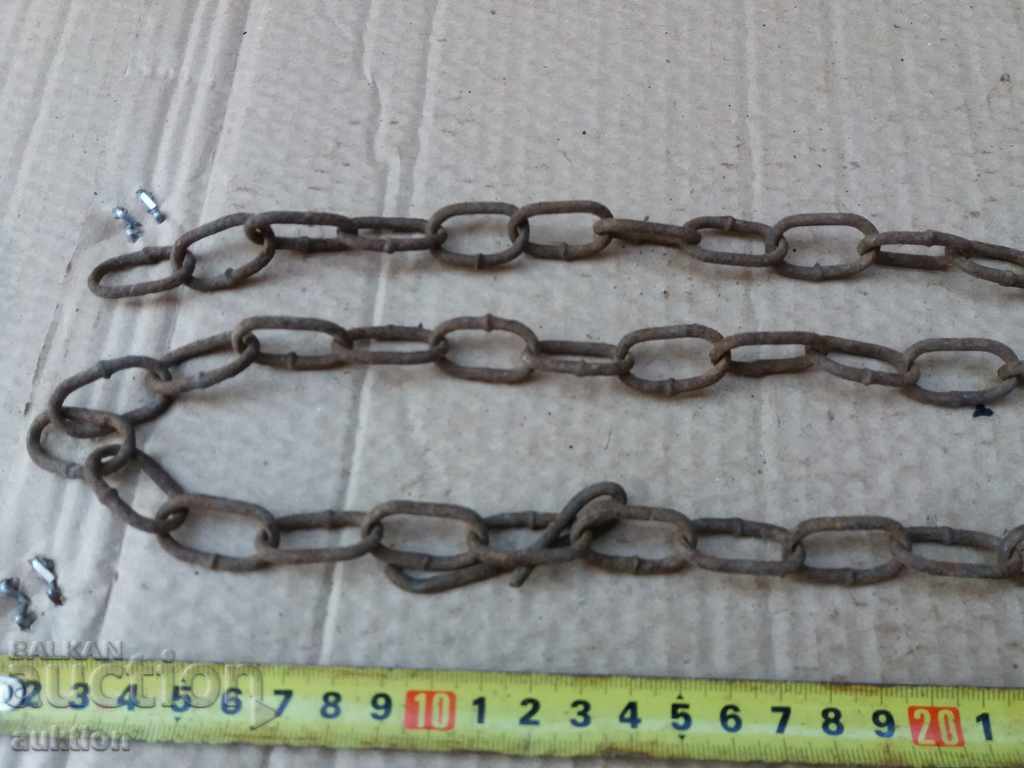 90 CM CHAIN, WROUGHT, SOLID IRON - 5 90 CM CHAIN, WROUGHT, SOLID IRON - 5