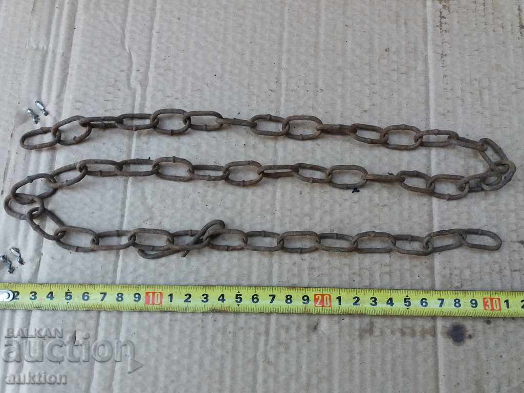 90 CM CHAIN, WROUGHT, SOLID IRON - 6 90 CM CHAIN, WROUGHT, SOLID IRON - 6