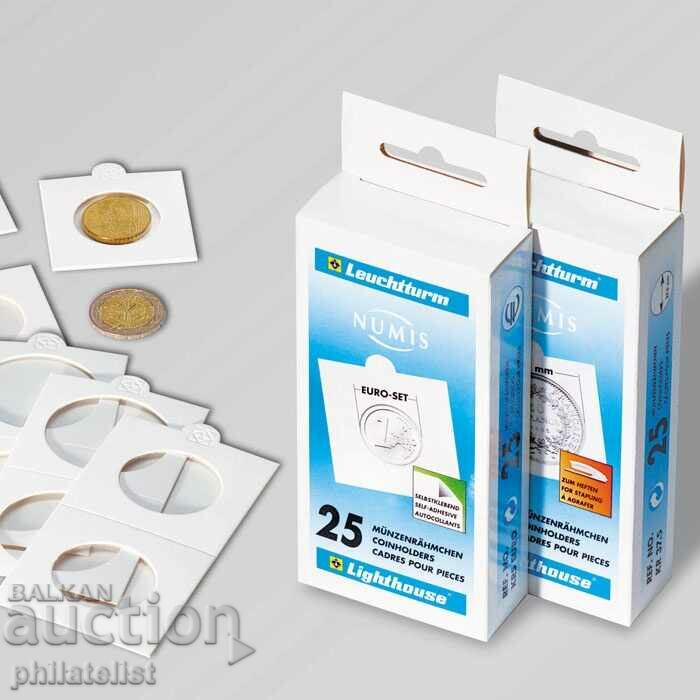 Leuchtturm self-adhesive. coin cards 25 pcs / pack.