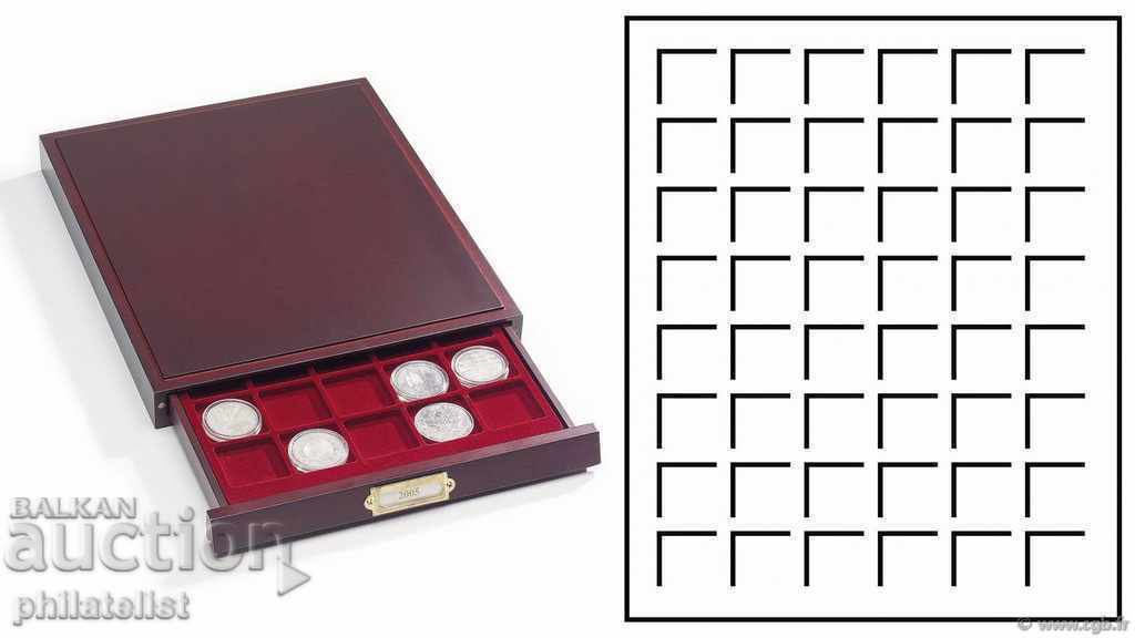 Leuchtturm Lignum box for 20 coins up to 50 mm