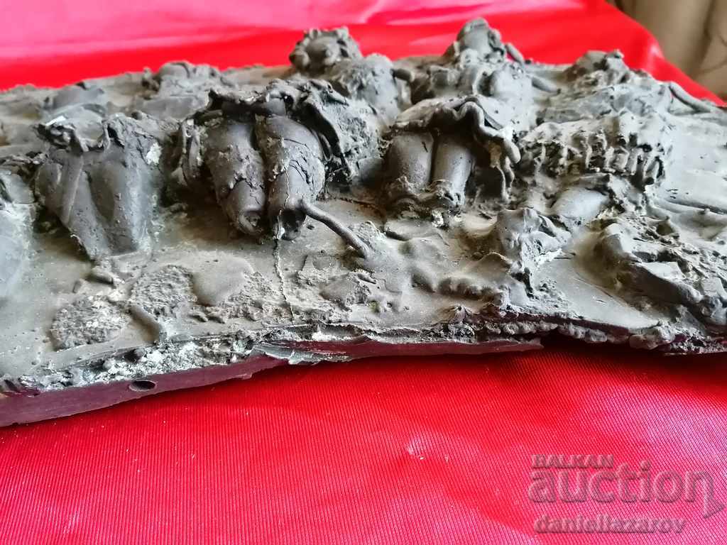 Delivery of Unique Author's Bronze Bas-relief, Panel 14 kg Delivery of Unique Author's Bronze Bas-relief, Panel 14 kg