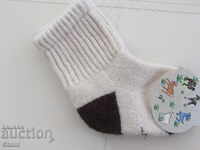 Machine knitted 100% wool children's socks, size 1