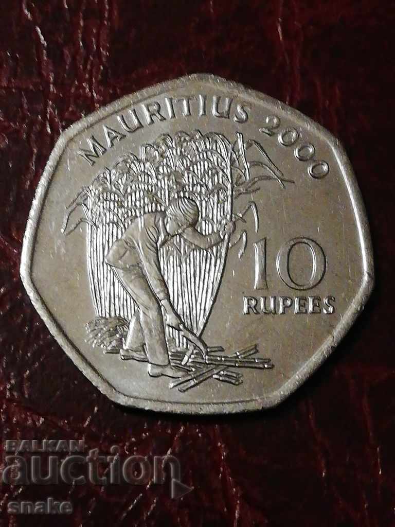 Мавриций 10 рупии 2000г.
