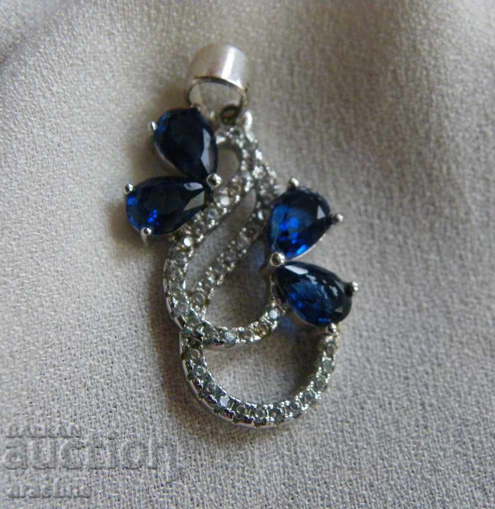 Delivery of Pendant with blue / london blue / topaz Delivery of Pendant with blue / london blue / topaz