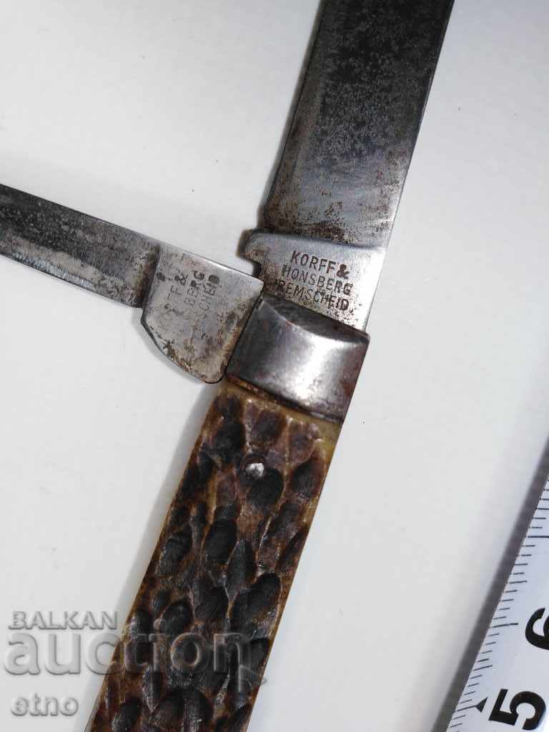 OLD GERMAN POCKET KNIFE-KORFF & HONSBERG with price 70.00 BGN | € 35.79 OLD GERMAN POCKET KNIFE-KORFF & HONSBERG with price 70.00 BGN | € 35.79