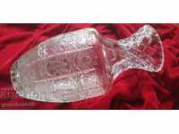 Vază mare din cristal gravată frumos/anii '70