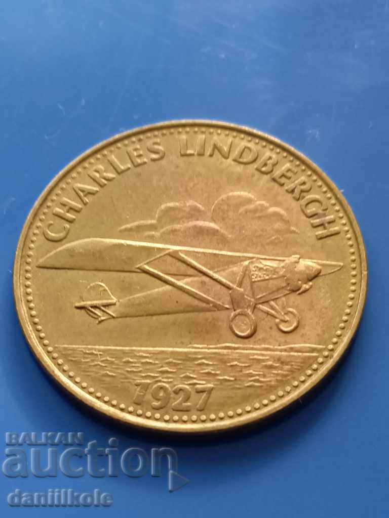 Delivery of * $ * Y * $ * SHELL TOKEN - CHARLES LINDBERG 1927 - EXCELLENT * $ * Y * $ * Delivery of * $ * Y * $ * SHELL TOKEN - CHARLES LINDBERG 1927 - EXCELLENT * $ * Y * $ *