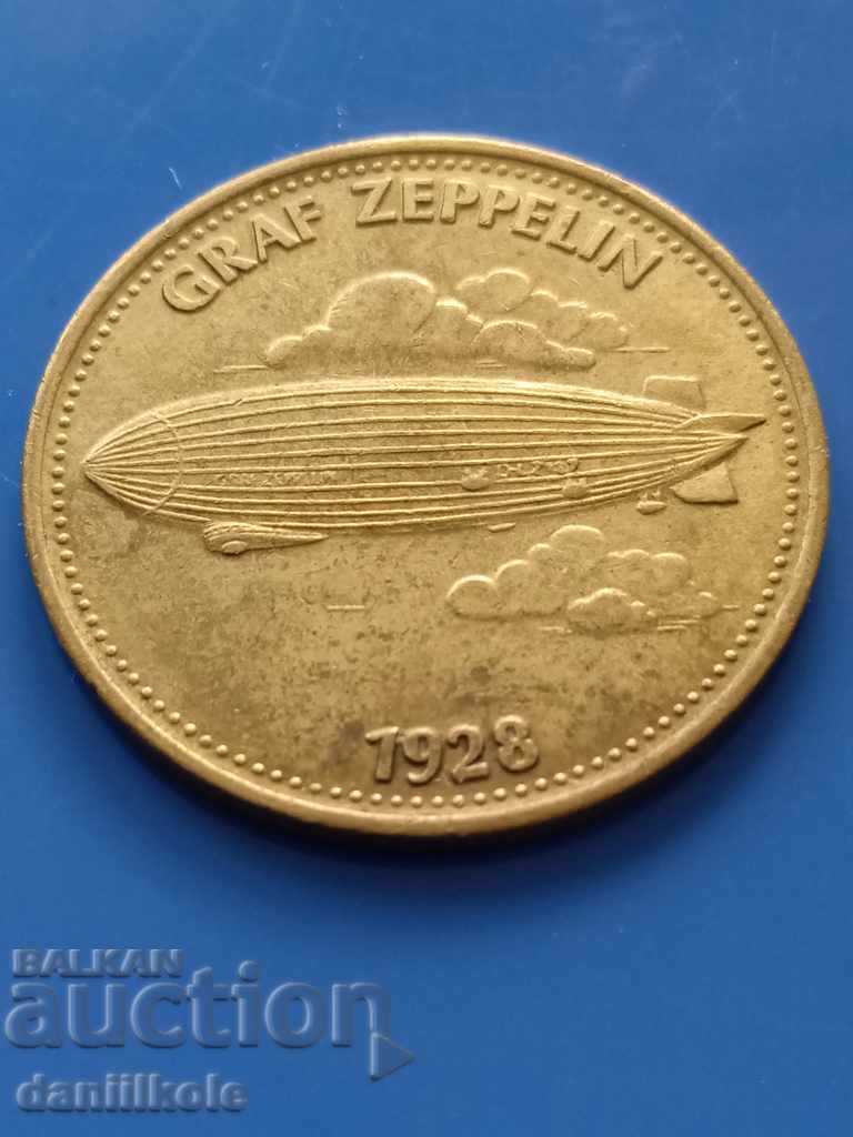 Доставка на *$*Y*$* ЖЕТОН SHELL - GRAF ZEPPELIN 1928 - ОТЛИЧЕН*$*Y*$*