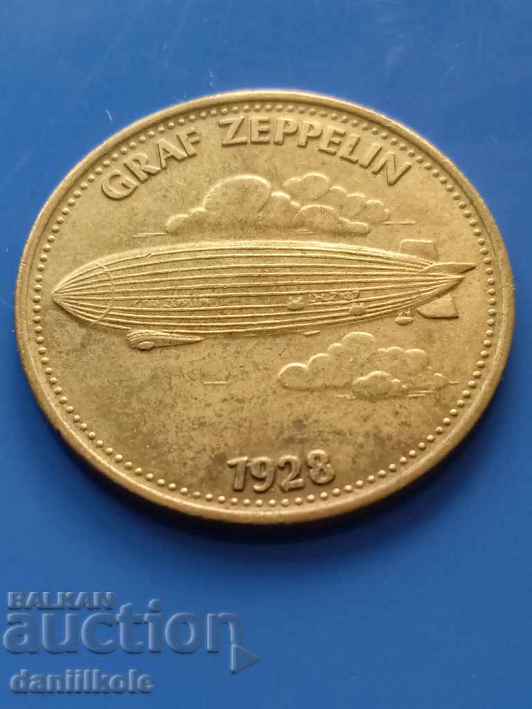 * $ * Y * $ * SHELL TOKEN - GRAF ZEPPELIN 1928 - EXCELLENT * $ * Y * $ * - 5 * $ * Y * $ * SHELL TOKEN - GRAF ZEPPELIN 1928 - EXCELLENT * $ * Y * $ * - 5
