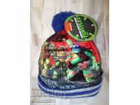New children's winter hat TURTLES, 8-14 years