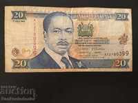 Kenya 20 shillings 1997 Pick 35 Ref 0399