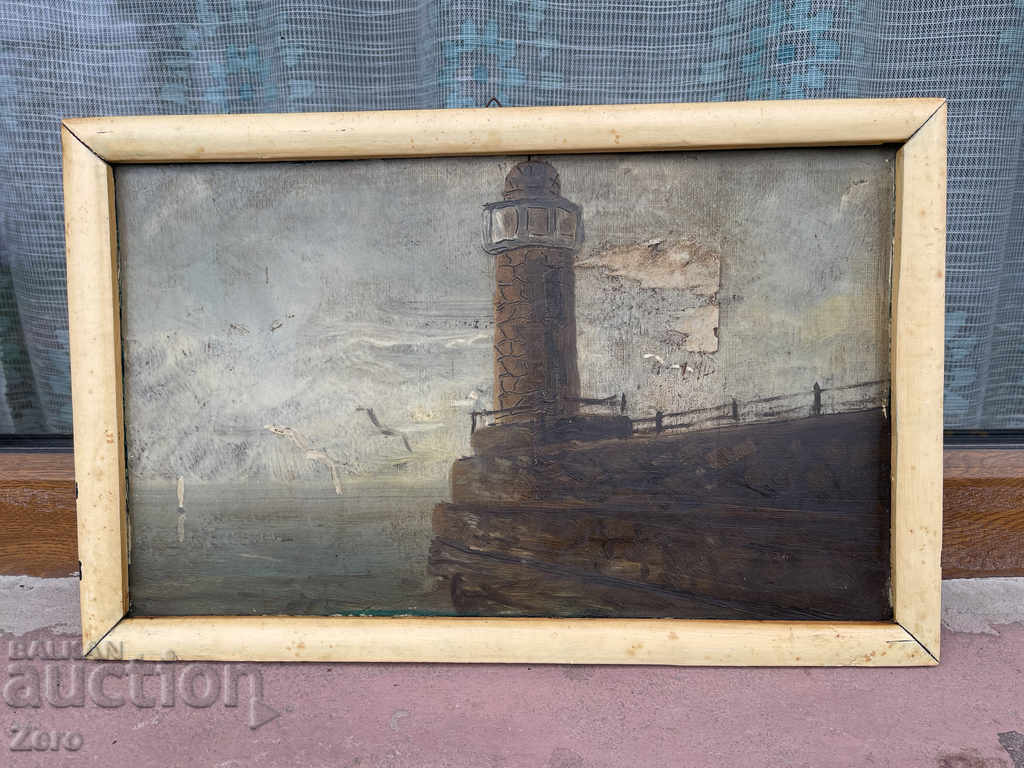 Стара Картина Море Маслени Бои