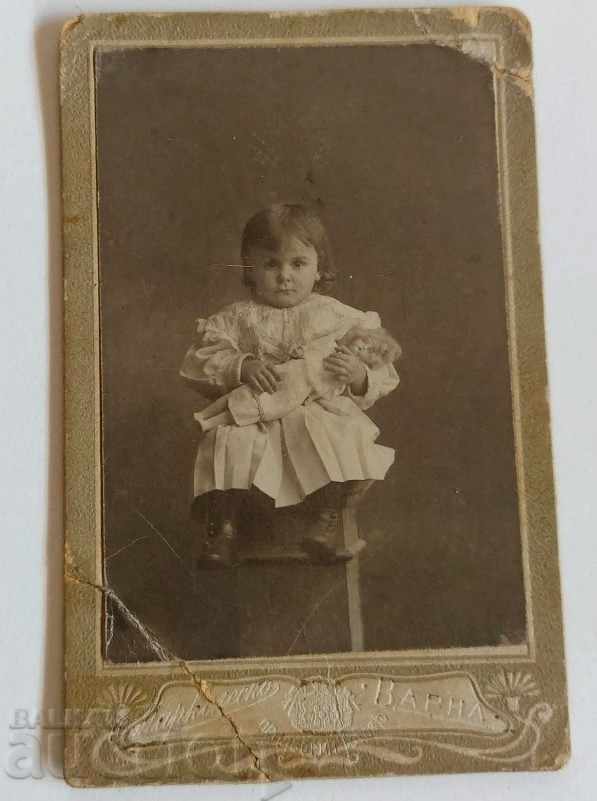 19 CENTURY MARKOLESKO CHILD DOLL PICTURE PHOTO CARDBOARD