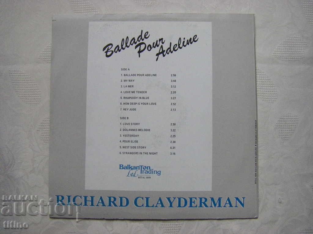 Delivery of VTTtL 1050 - Richard Clayderman - Ballade pour Adeline